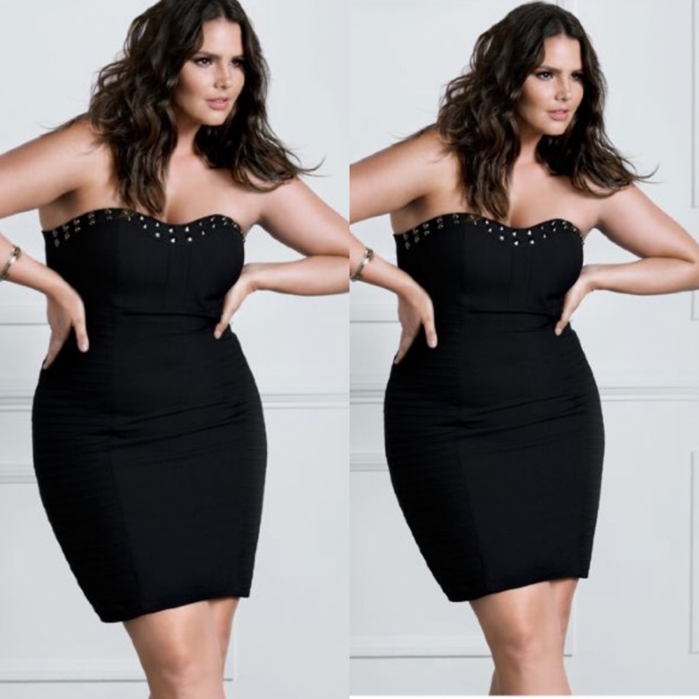 COPY - NEW Torrid Black Studded Strapless Dress Plus 24